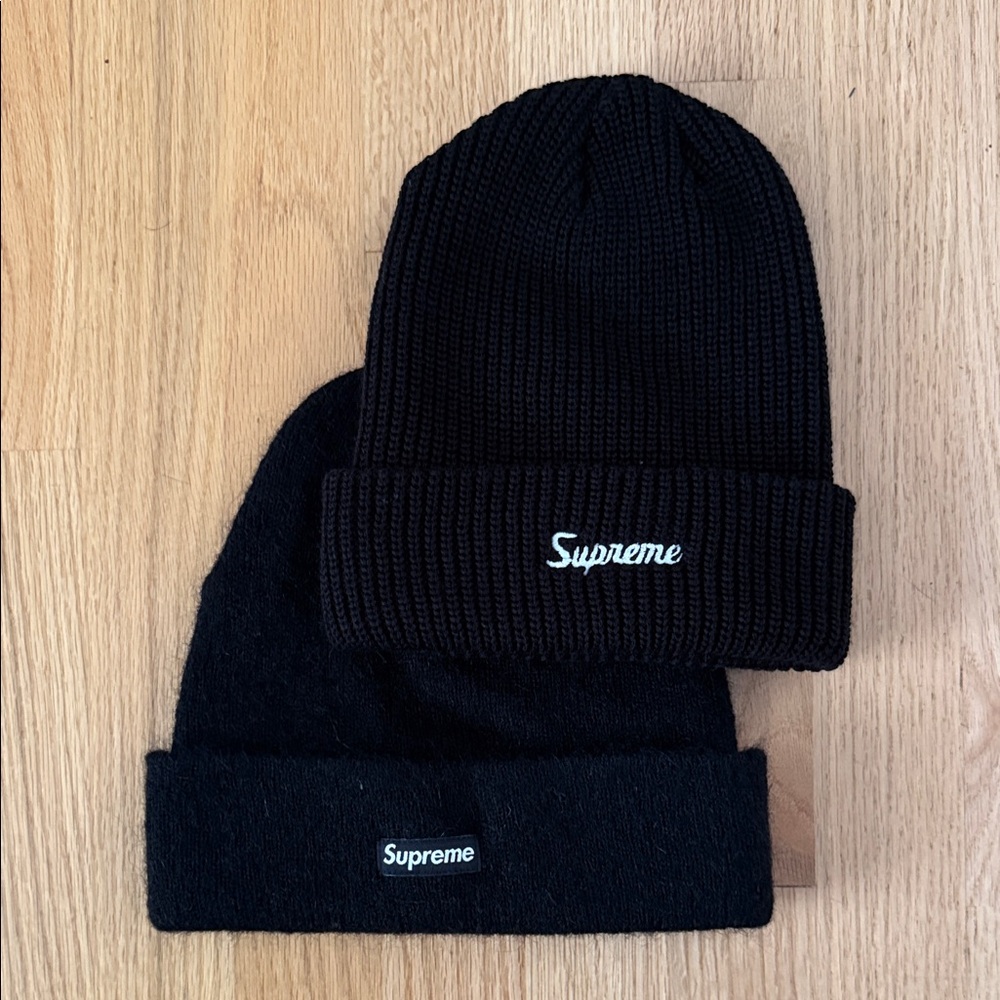 Supreme Black Knit Beanies Lot